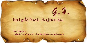 Galgóczi Hajnalka névjegykártya