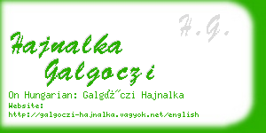 hajnalka galgoczi business card